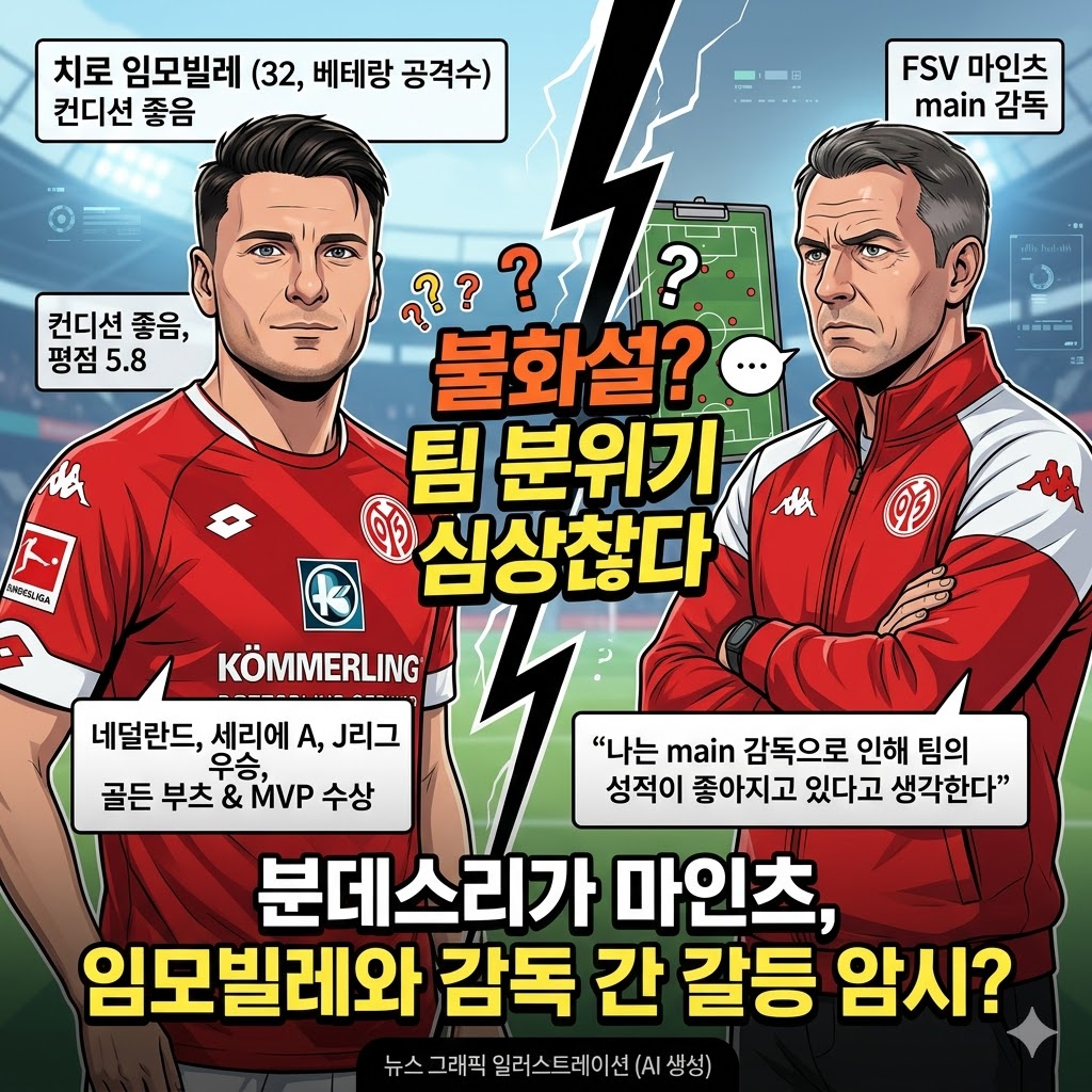 마인츠, 임모빌레 `감독 때문에?` 폭탄 발언!